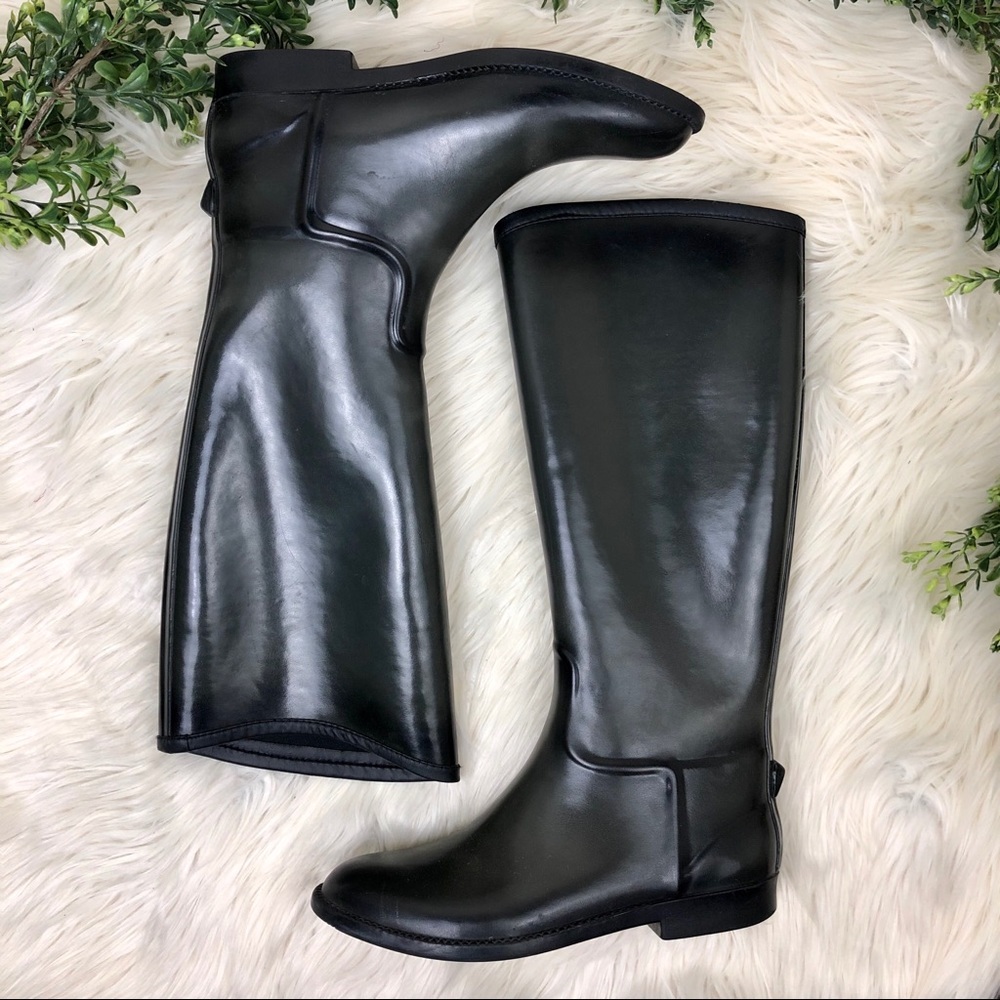 Green to Black Ombré J. Crew Rain Boots